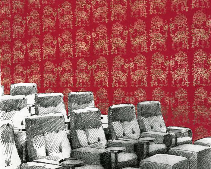 Zoffany Sicilian Lion Cinnabar/Bronze 312978 Wallpaper