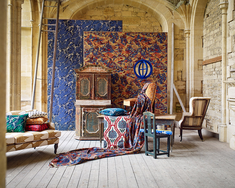 Zoffany French Marble Wallpaper in a room
