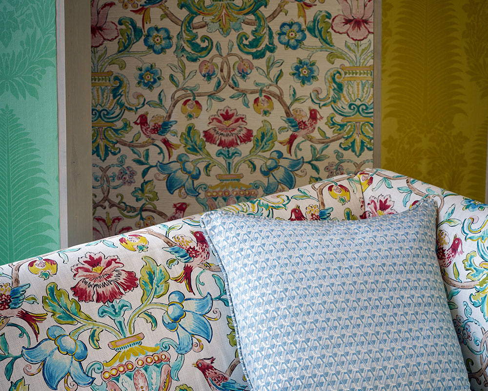 Zoffany Pompadour Print Wallpaper in a display