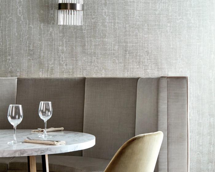 Zoffany Watered Silk Stone 312912 Wallpaper
