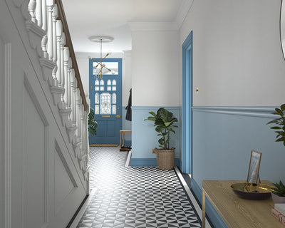 Dulux Heritage Blue Ribbon Paint in Hallway
