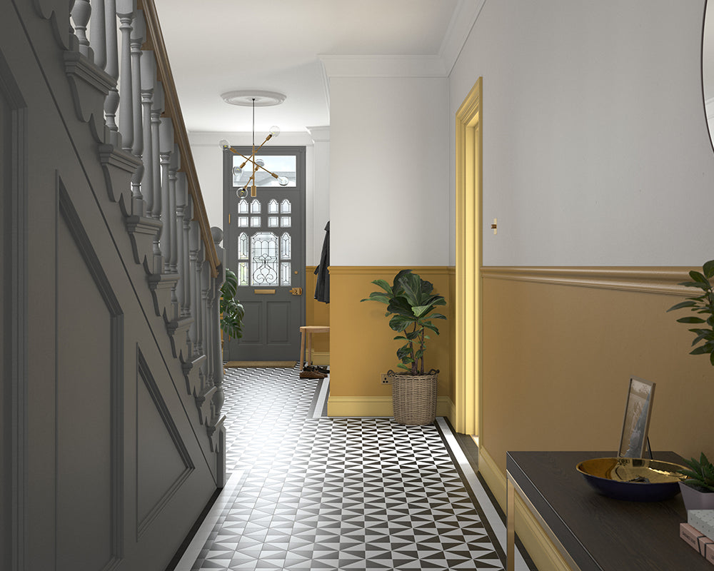 Dulux Heritage Brushed Gold Paint in Hallway