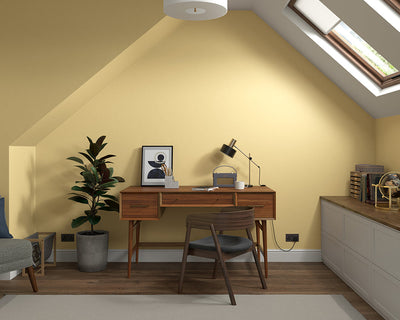 Dulux Heritage Butter Cup Paint in Home Office