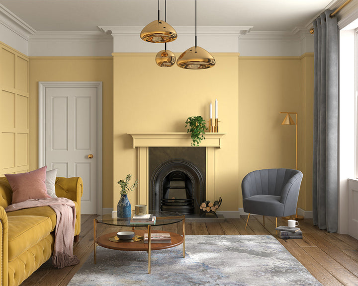 Dulux Heritage Butter Cup Paint in Living Room