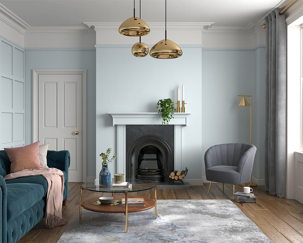 Dulux Heritage Clear Skies Paint in Living Room