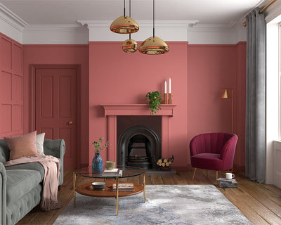 Dulux Heritage Coral Pink Paint in Living Room