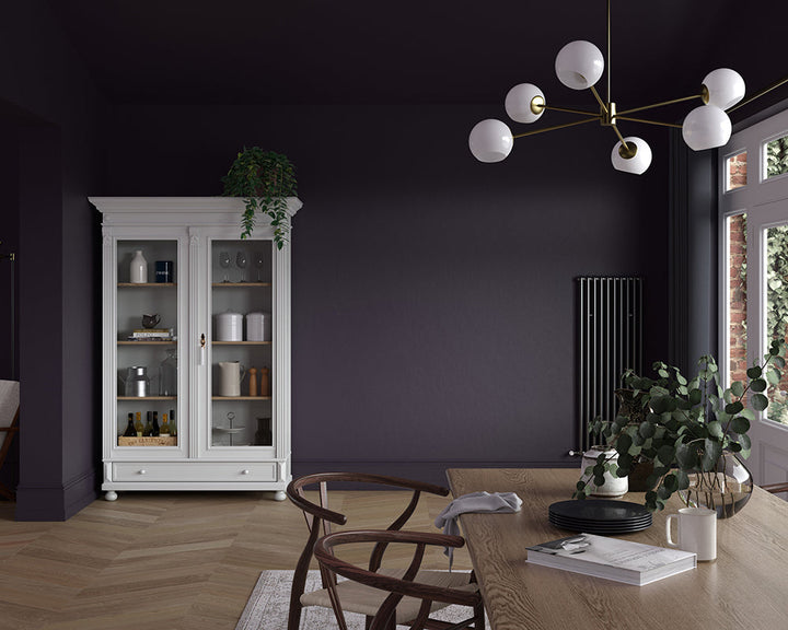 Dulux Heritage Dark Aubergine Paint in Dining Room