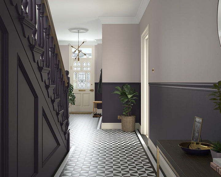 Dulux Heritage Dark Aubergine Paint in Hallway