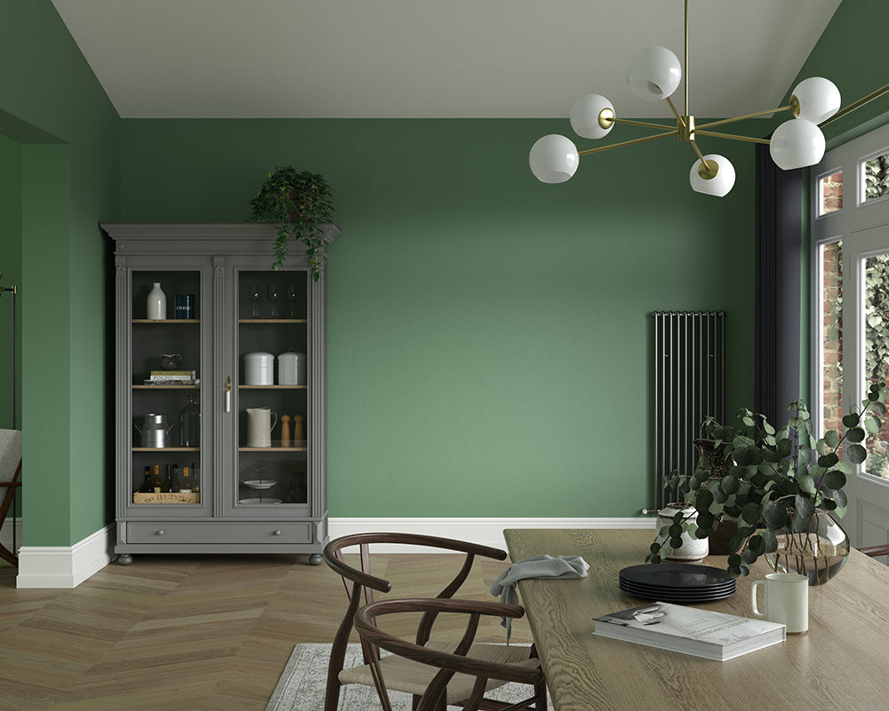 Dulux Heritage DH Grass Green Paint in Dining Room