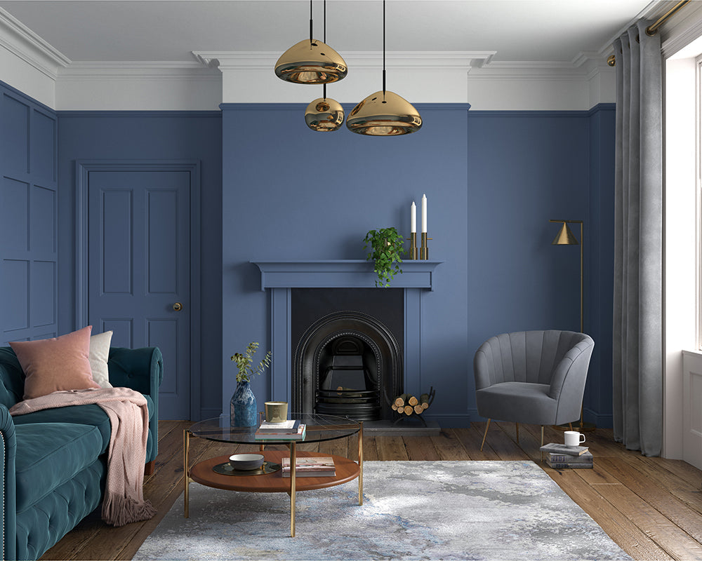 Dulux Heritage DH Indigo Paint in Living Room