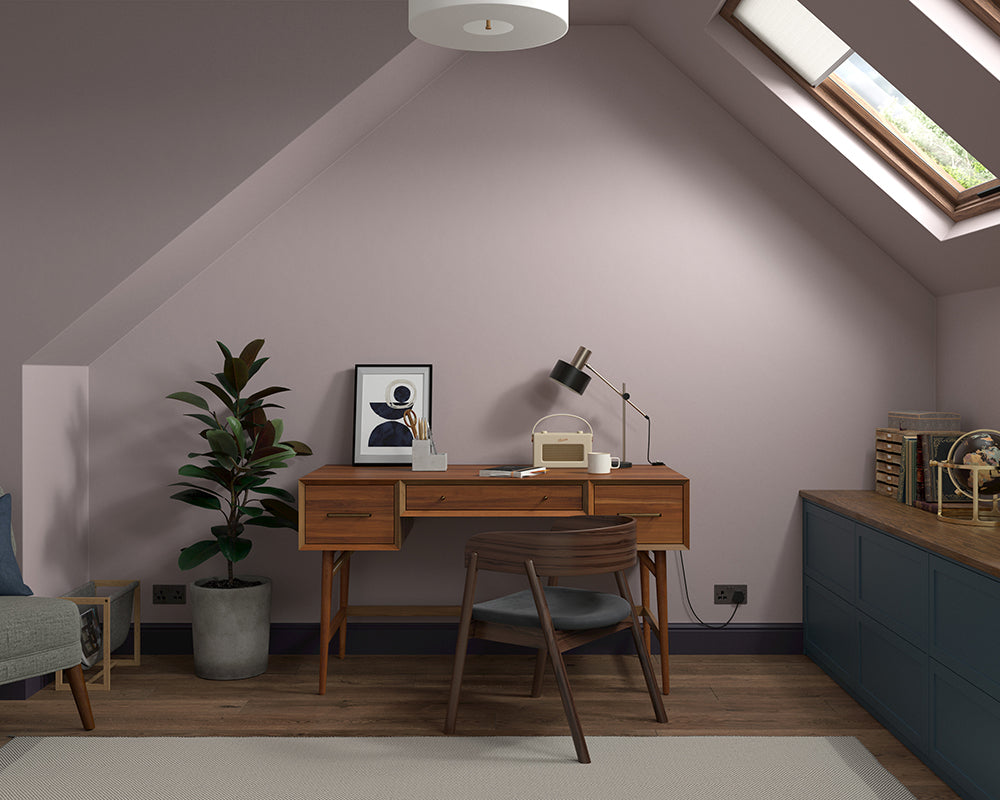Dulux Heritage Dusted Heather Paint in Home Office