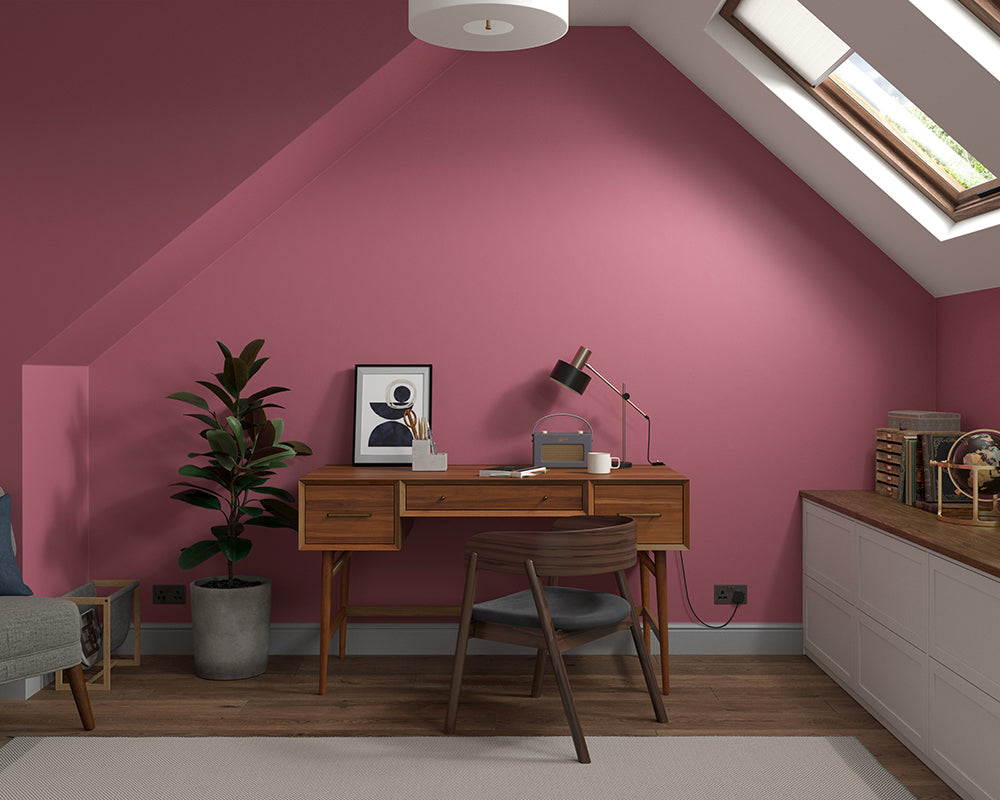 Dulux Heritage Fitzrovia Red Paint in Home Office