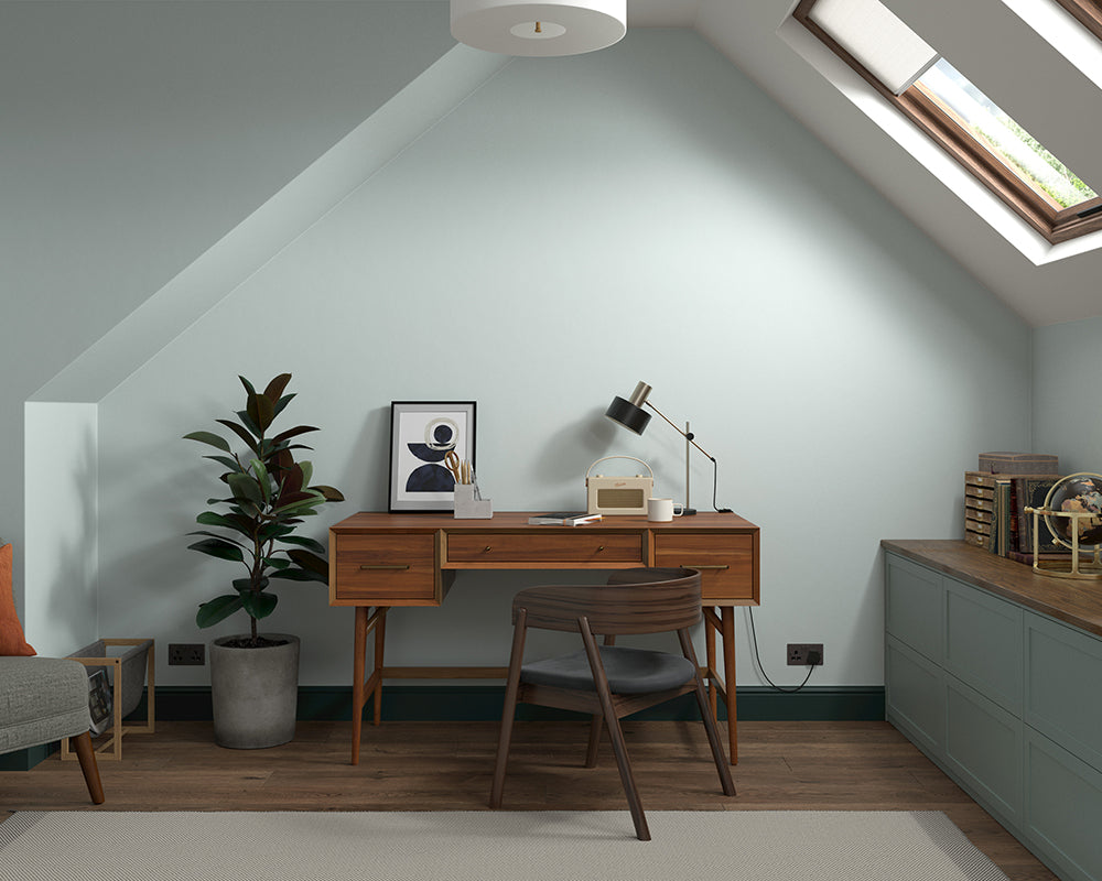 Dulux Heritage Green Oxide Paint in Home Office