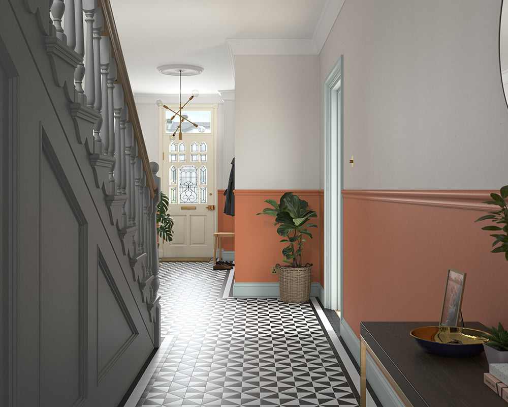 Dulux Heritage Inca Orange Paint in Hallway