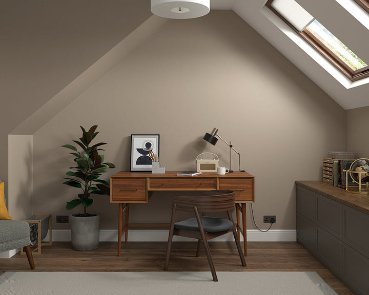 Dulux Heritage Jenny Wren Paint in Home Office