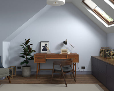Dulux Heritage Lavender Grey Paint in Home Office