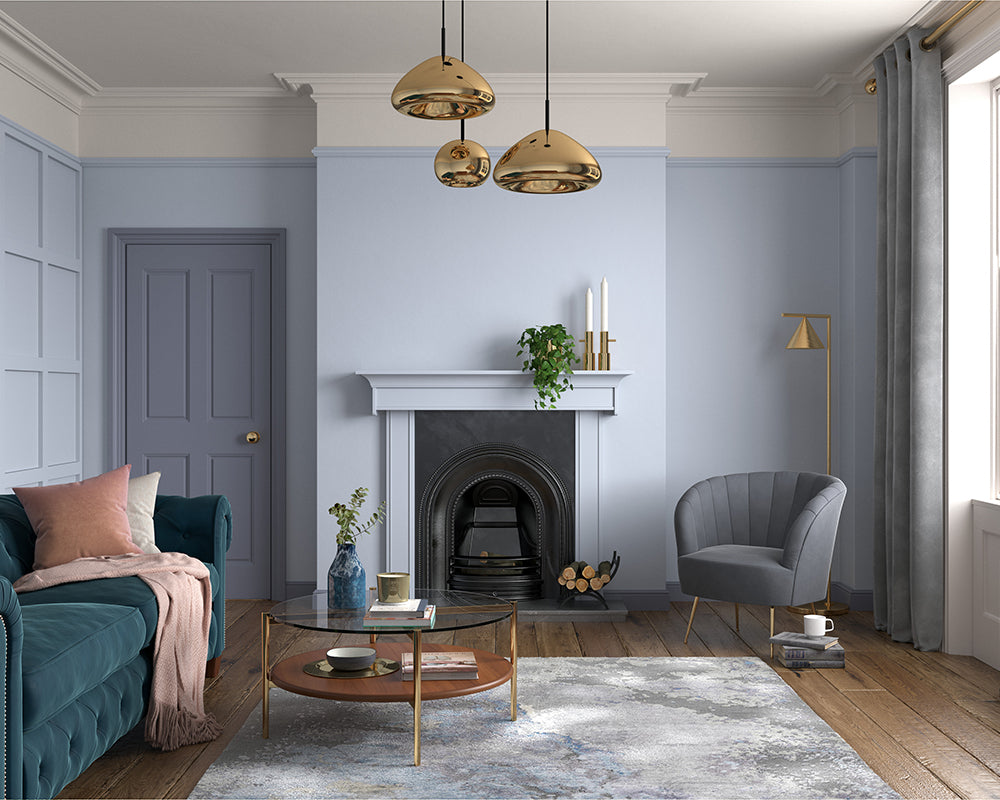 Dulux Heritage Lavender Grey Paint in Living Room