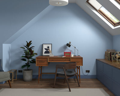 Dulux Heritage Light Cobalt Paint in Home Office