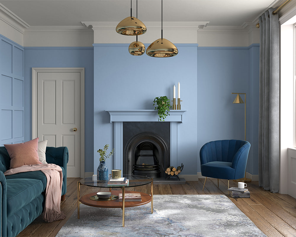 Dulux Heritage Light Cobalt Paint in Living Room