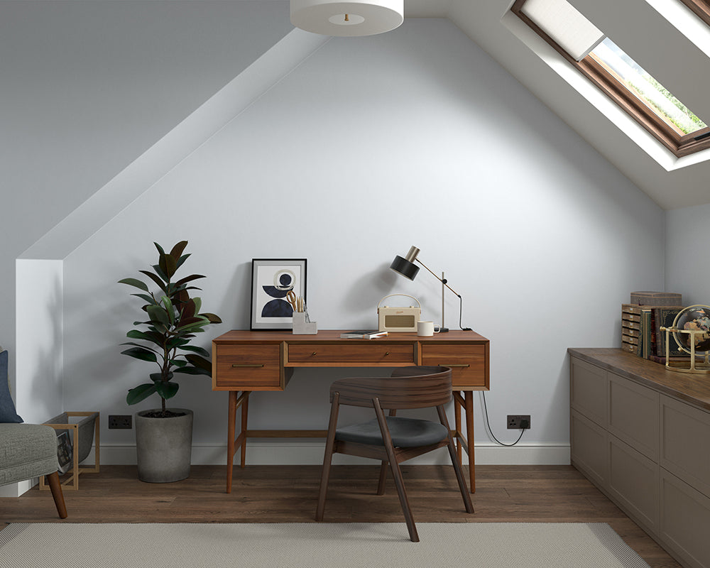 Dulux Heritage Light French Grey Paint in Home Office