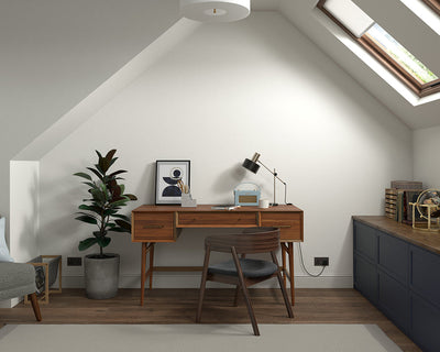 Dulux Heritage Linnet White Paint in Home Office