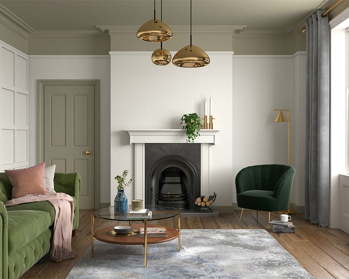 Dulux Heritage Linnet White Paint in Living Room