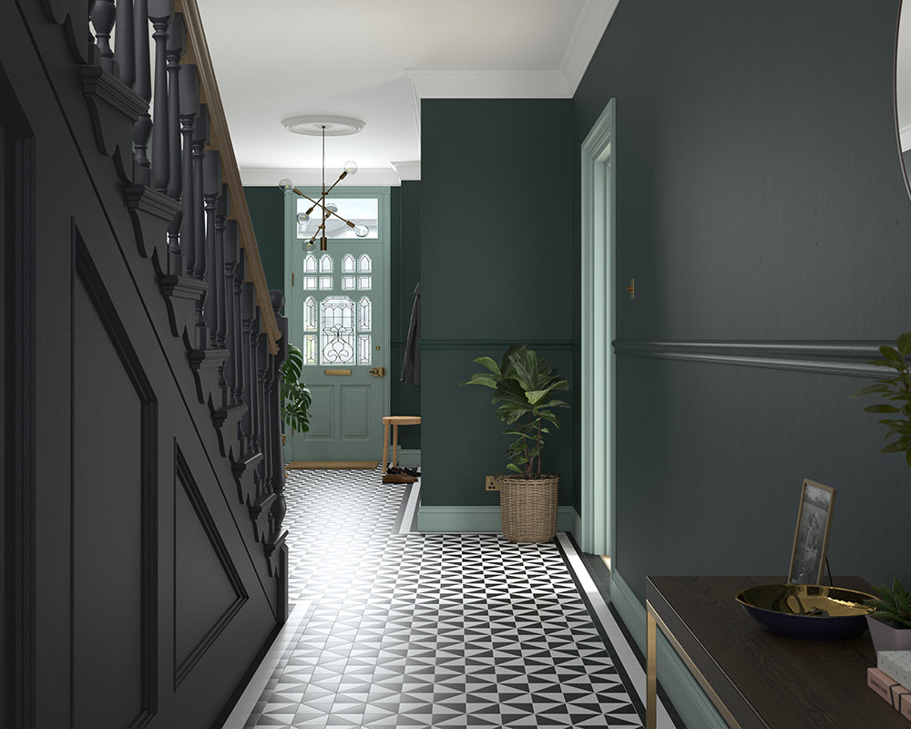 Dulux Heritage Mallard Green Paint in Hallway