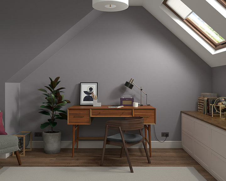 Dulux Heritage Mauve Mist Paint in Home Office