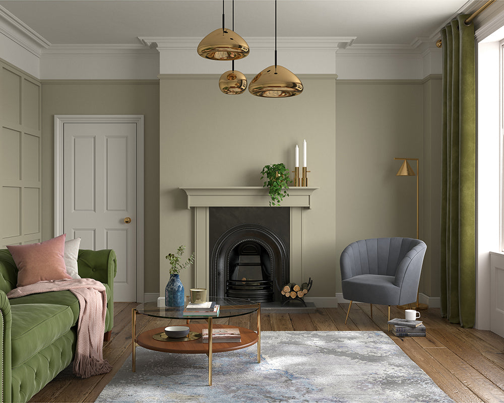 Dulux Heritage Olive Tree Paint in Living Room