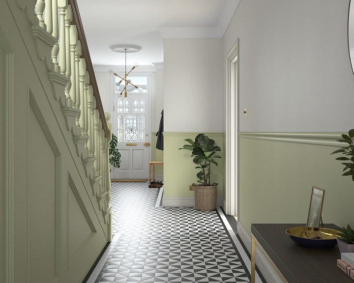 Dulux Heritage Pale Olivine Paint in Hallway