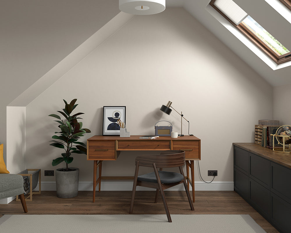 Dulux Heritage Pale Walnut Paint in Home Office