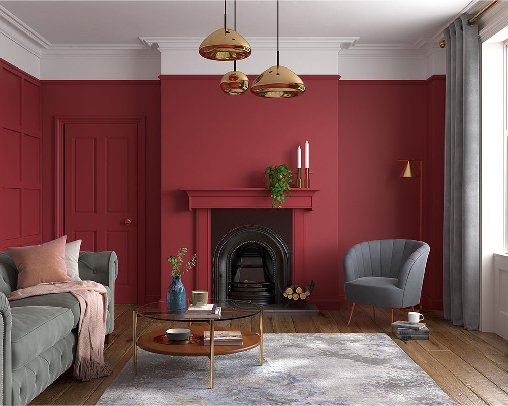 Dulux Heritage Pugin Red Paint in Living Room