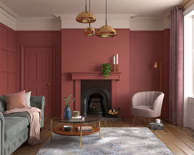 Dulux Heritage Red Ochre Paint in Living Room