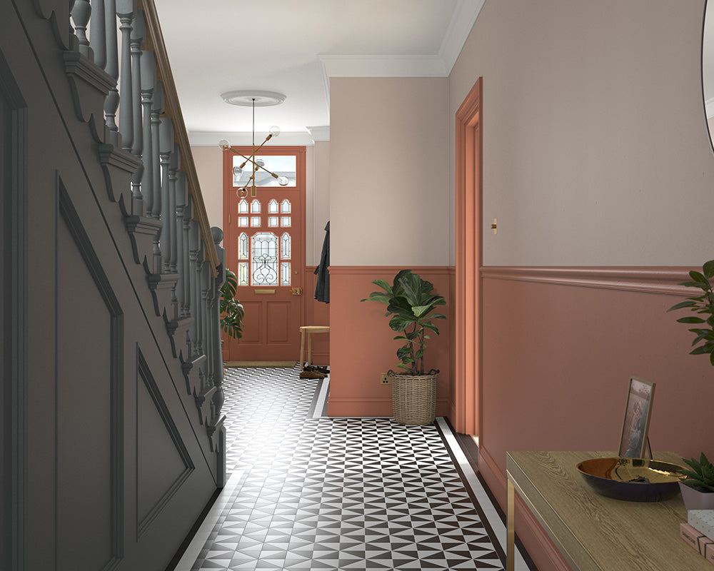 Dulux Heritage Red Sand Paint in Hallway