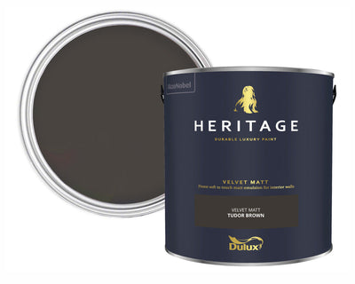 Dulux Heritage Tudor Brown Paint Tin