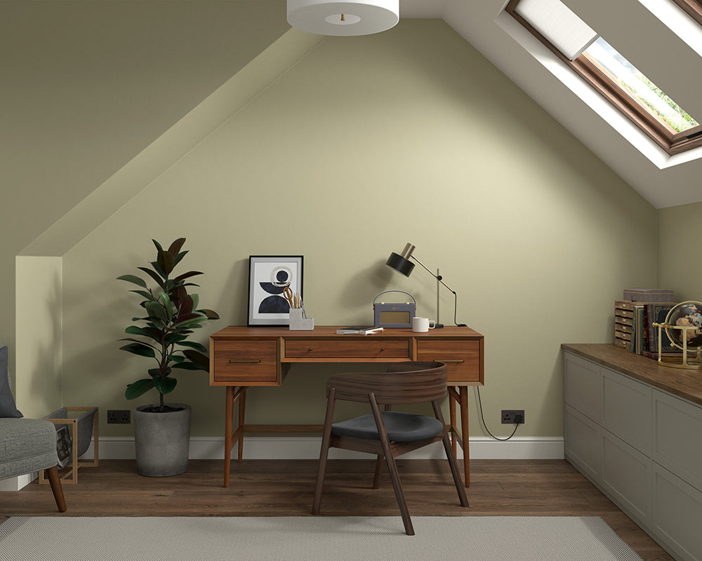 Dulux Heritage Veranda Green Paint in Home Office
