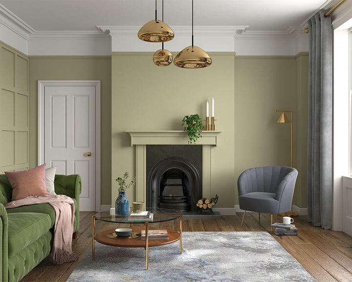 Dulux Heritage Veranda Green Paint in Living Room