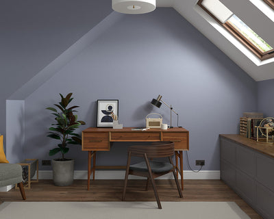 Dulux Heritage Violet Night Paint in Home Office