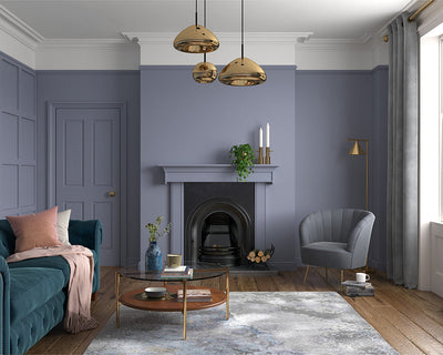 Dulux Heritage Violet Night Paint in Living Room