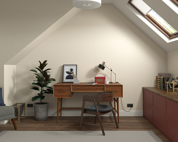 Dulux Heritage Voile White Paint in Home Office