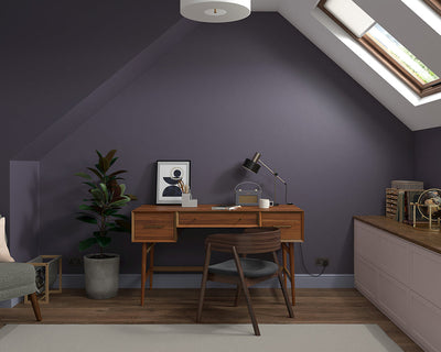 Dulux Heritage Wild Blackberry Paint in Home Office