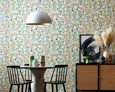 OHPOPSI Fragments Wallpaper in a dining room