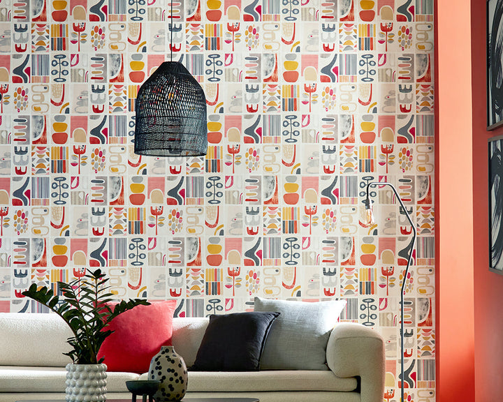 OHPOPSI Snip Snip Wallpaper in a living room