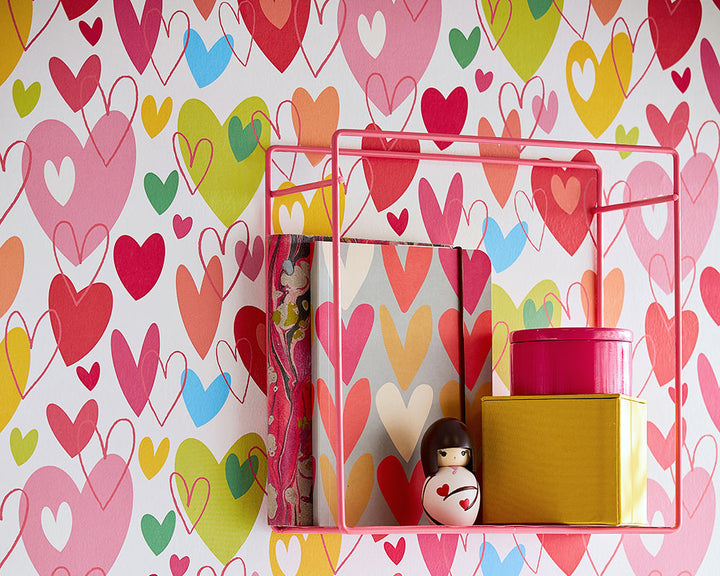 OHPOPSI Pop Hearts Wallpaper on a wall
