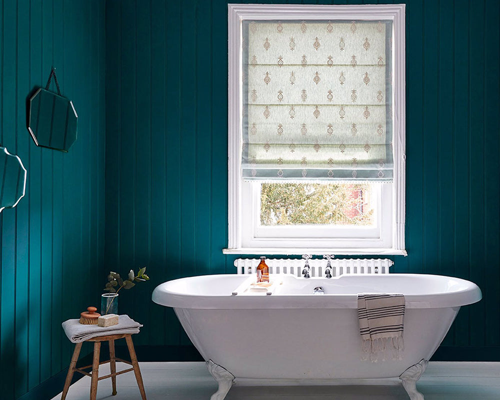 Sanderson Newby Green bathroom walls