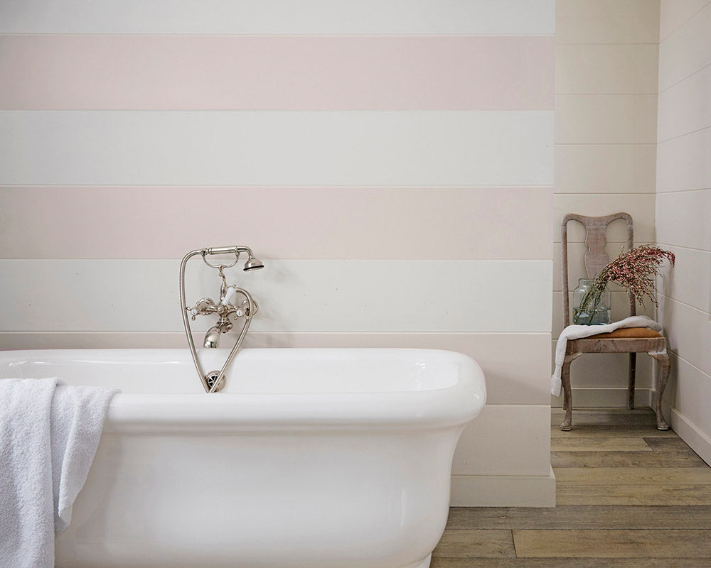 Sanderson Coquette Lt Paint on bathroom walls