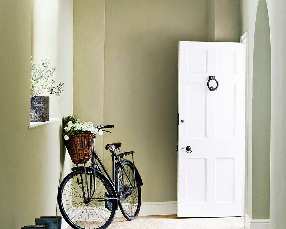 Sanderson Driftwood Grey Lt Paint on hallway walls