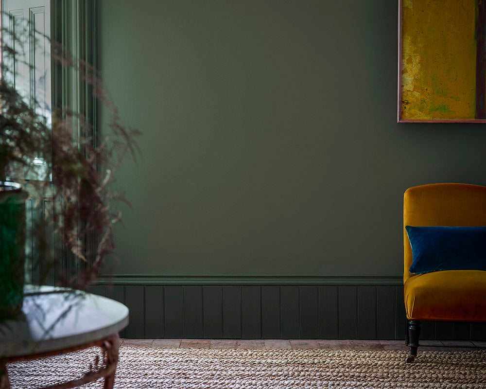 Sanderson Gardenia Green Paint on living room walls