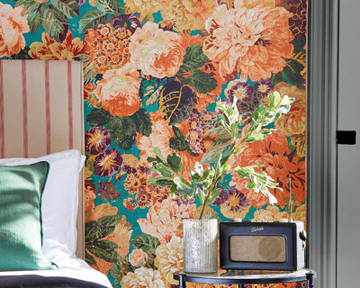 Sanderson Very Rose and Peony Wallpaper on Wall