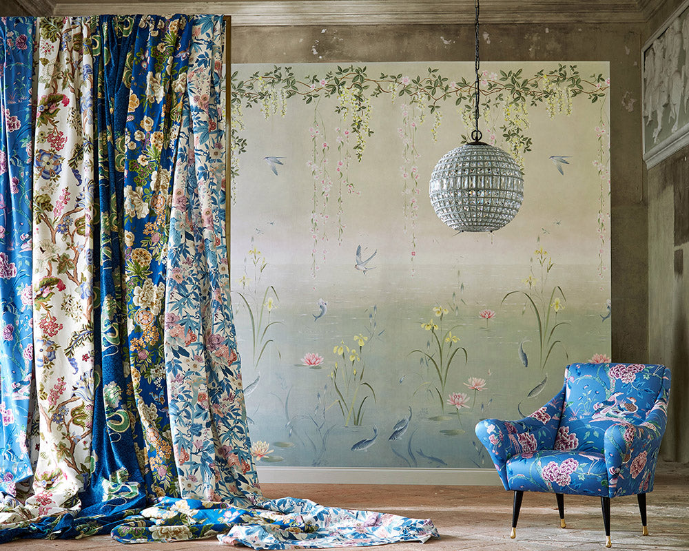 Sanderson Water Garden Wallpaper in Room